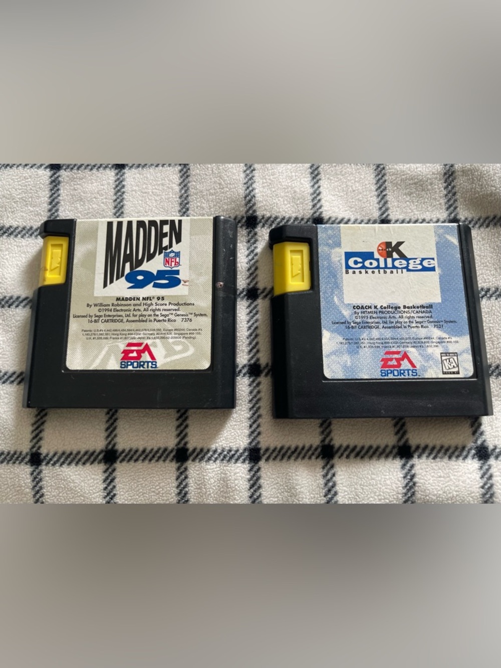 EA video games Madden 95 & College Basketball